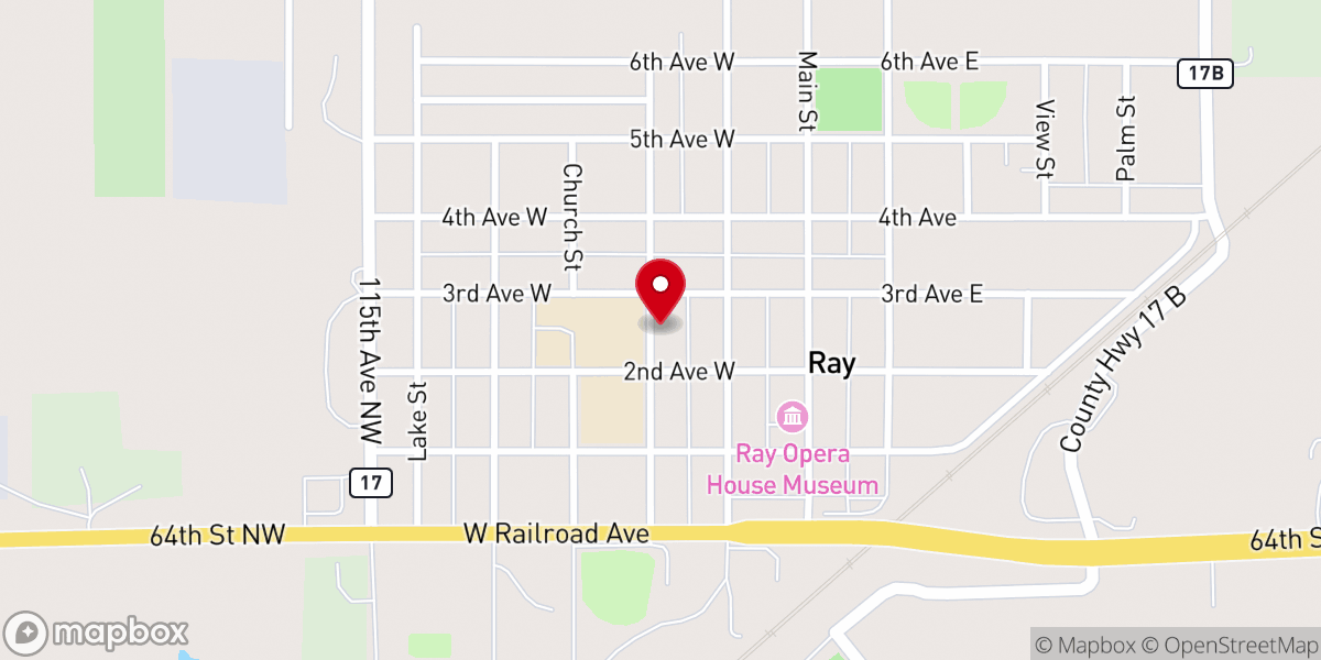 Map showing location of St. Michael Catholic Church