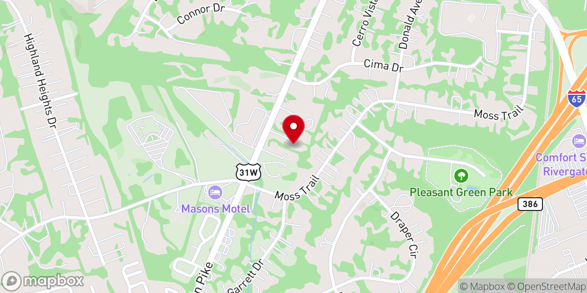 Map showing location of Bread of Life Center Church