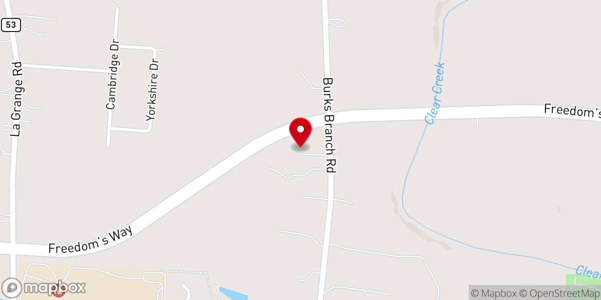 Map showing location of Emmanuel Baptist Church