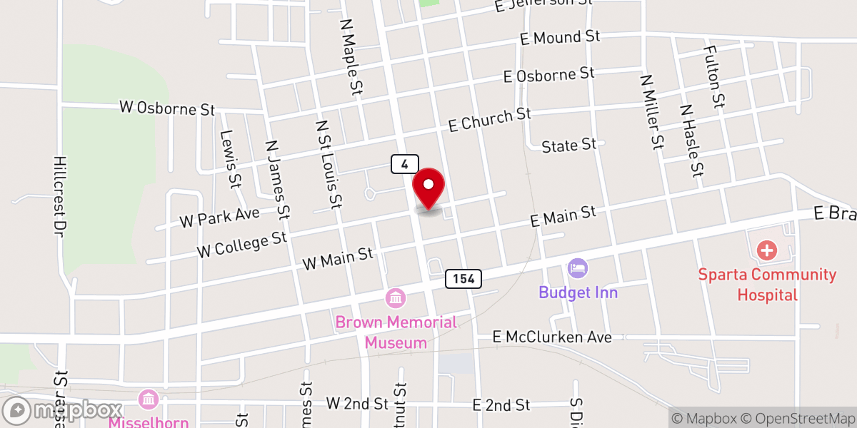 Map showing location of First Missionary Baptist Church