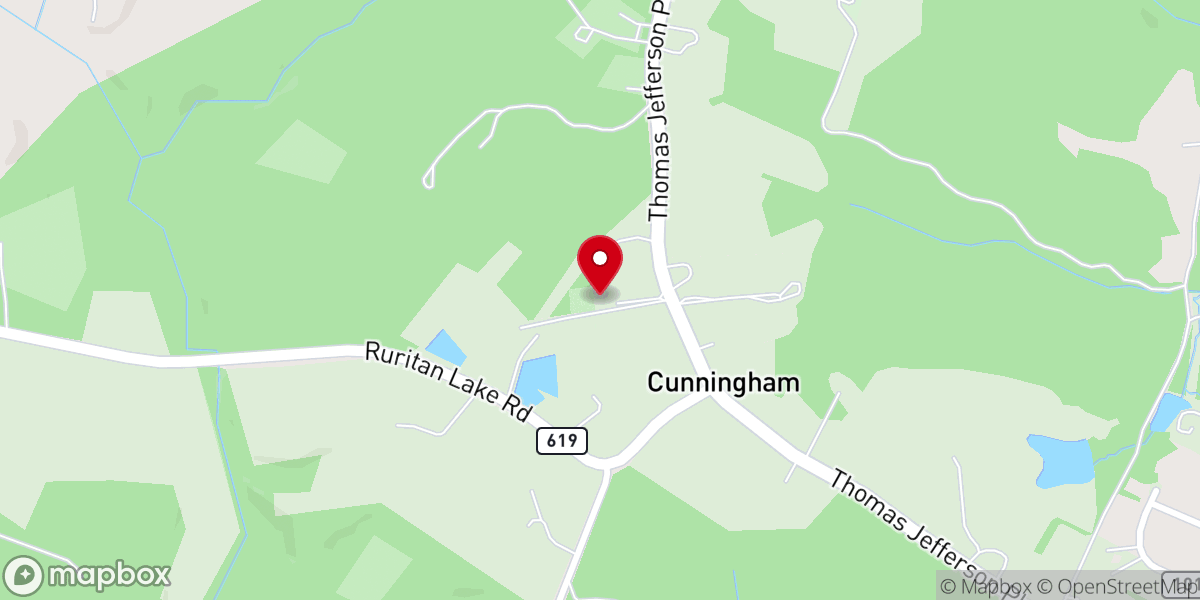 Map showing location of Cunningham United Methodist