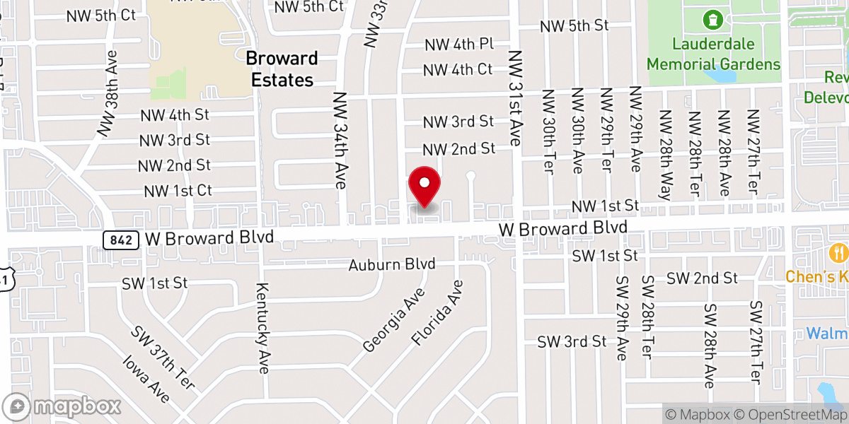 Map showing location of Hope Outreach Love Center