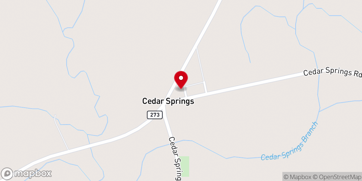 Map showing location of Beulah Church Pastorium