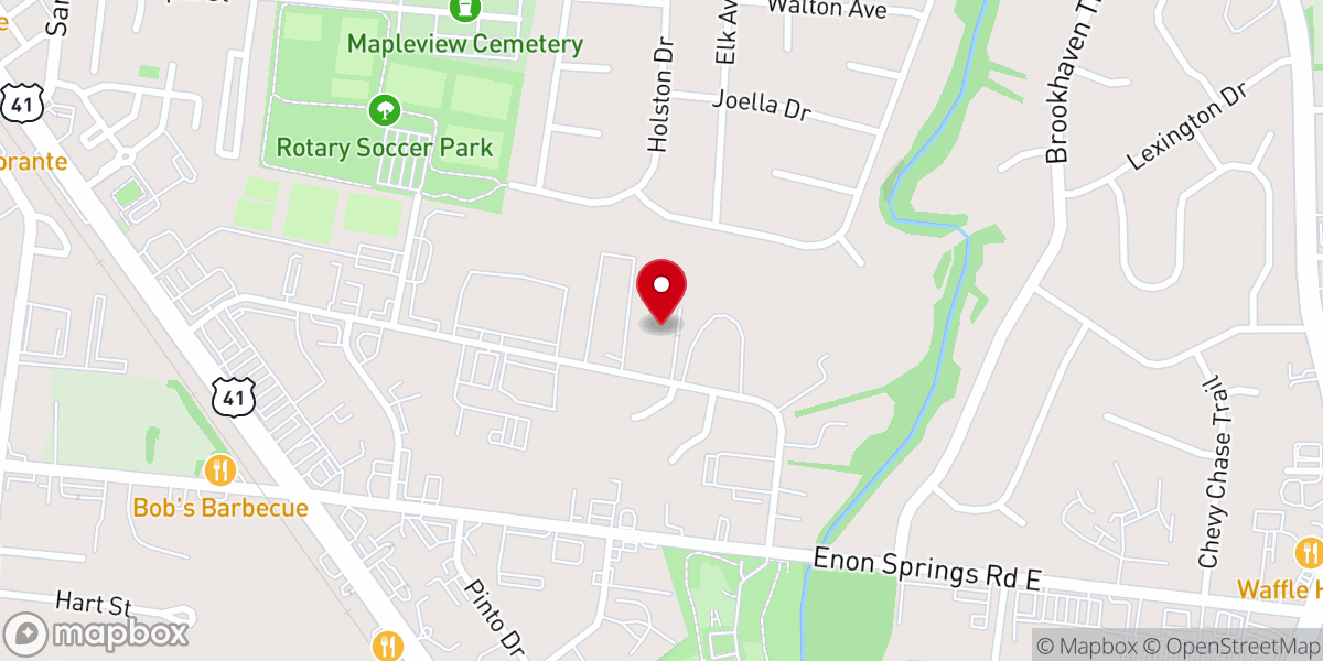 Map showing location of Mayfield Church