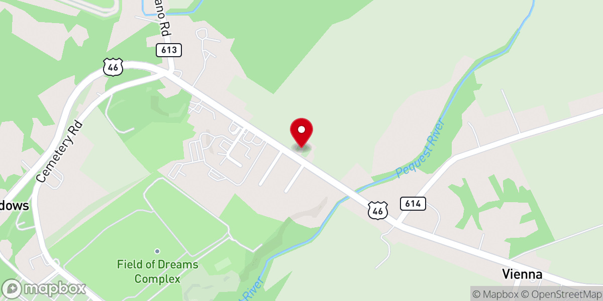 Map showing location of Vienna United Methodist Church