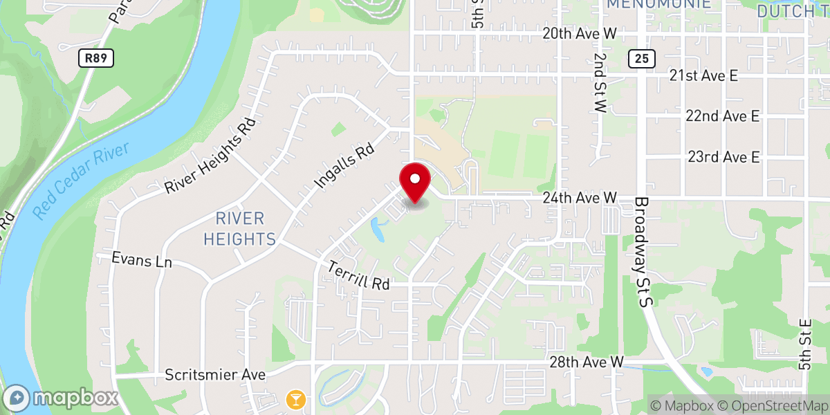 Map showing location of Living Hope Church