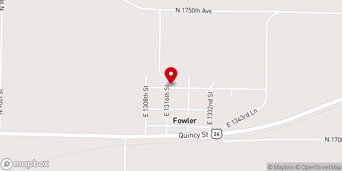 Map showing location of St. Paul United Church of Christ