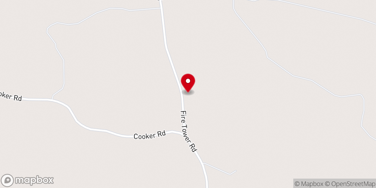 Map showing location of South Oak Grove Baptist Church