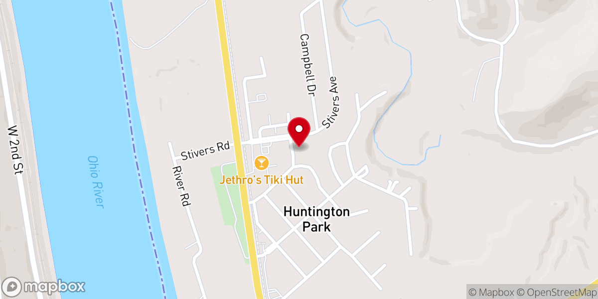 Map showing location of Riverview Baptist Church
