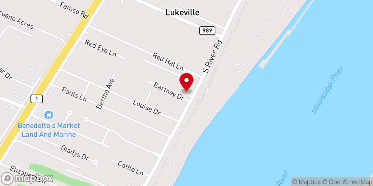 Map showing location of Israelite Baptist Church