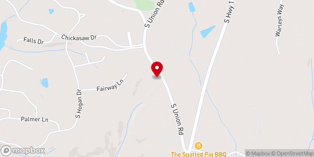 Map showing location of Tugaloo Church