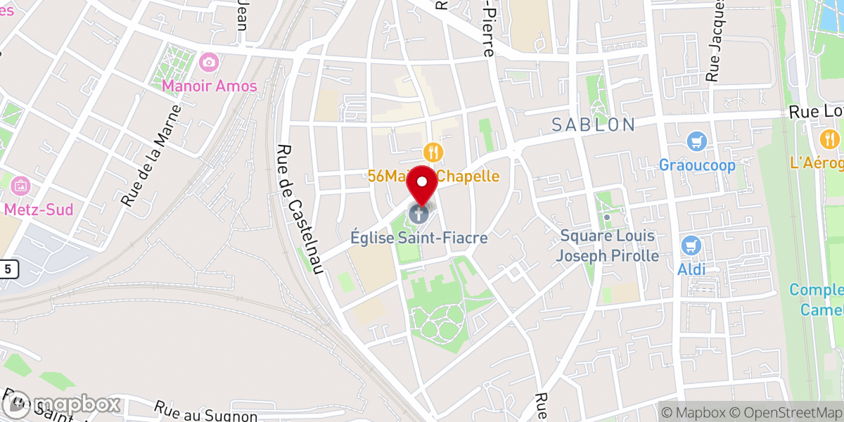 Map showing location of Eglise Saint-Fiacre