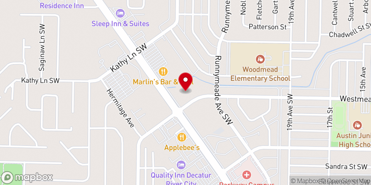 Map showing location of Central Park Baptist Church
