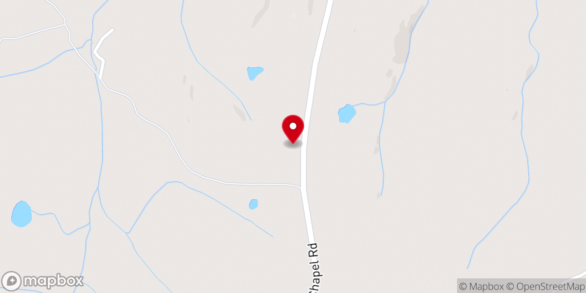 Map showing location of McAllister Chapel