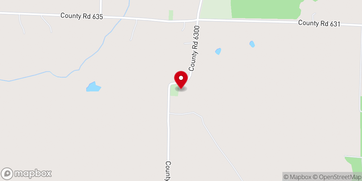 Map showing location of Corinth Baptist Church