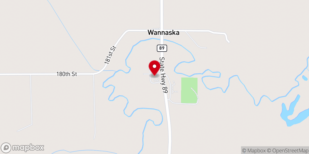 Map showing location of Riverside Lutheran Church