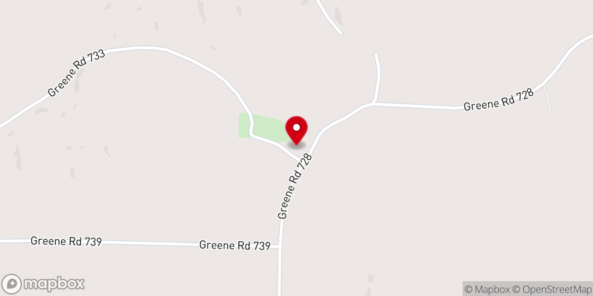 Map showing location of Chapel in the Woods Baptist Church