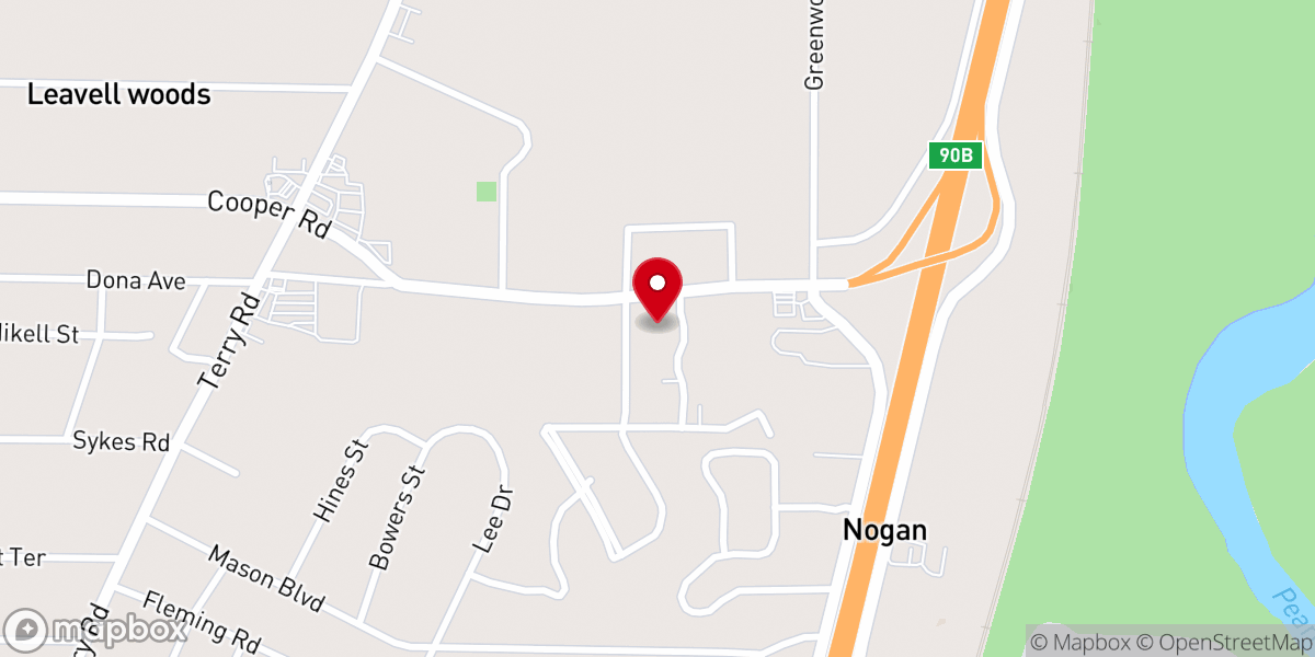 Map showing location of Creston Hills Baptist Church