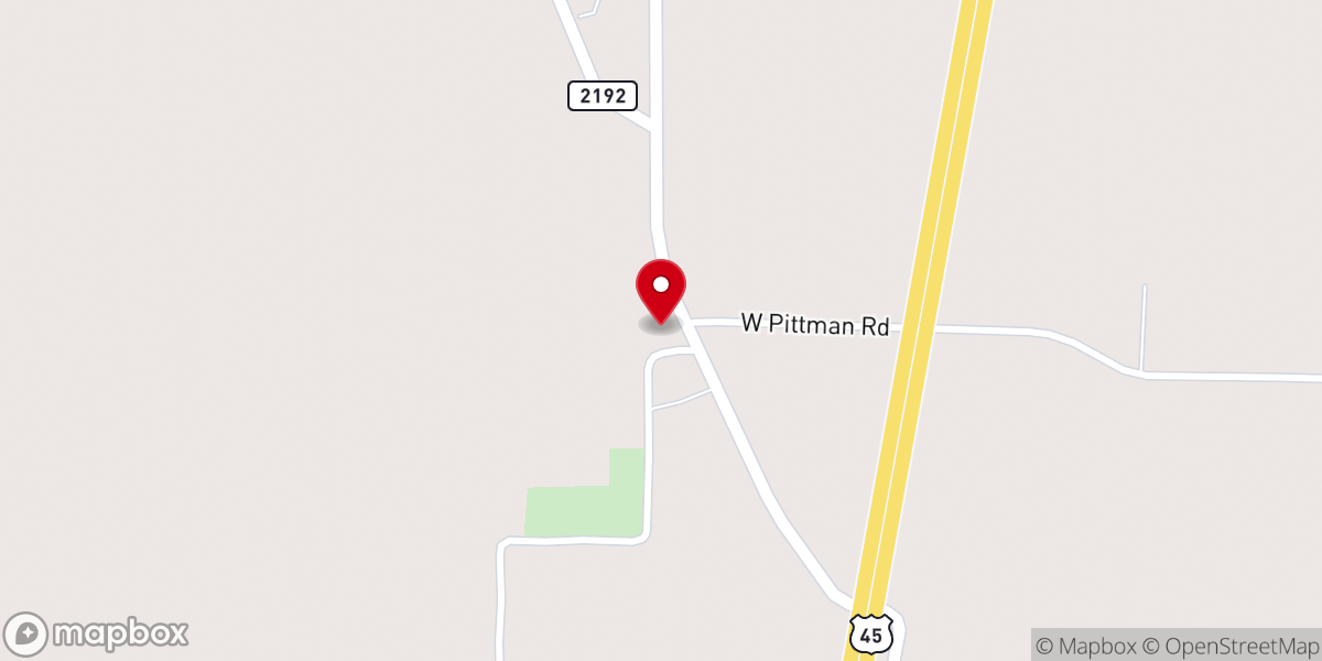 Map showing location of Liberty Baptist Church
