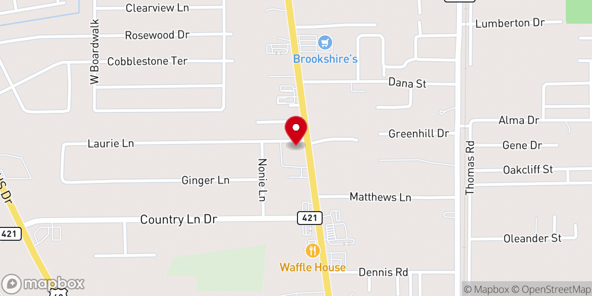 Map showing location of Coldwell Banker Southern Homes