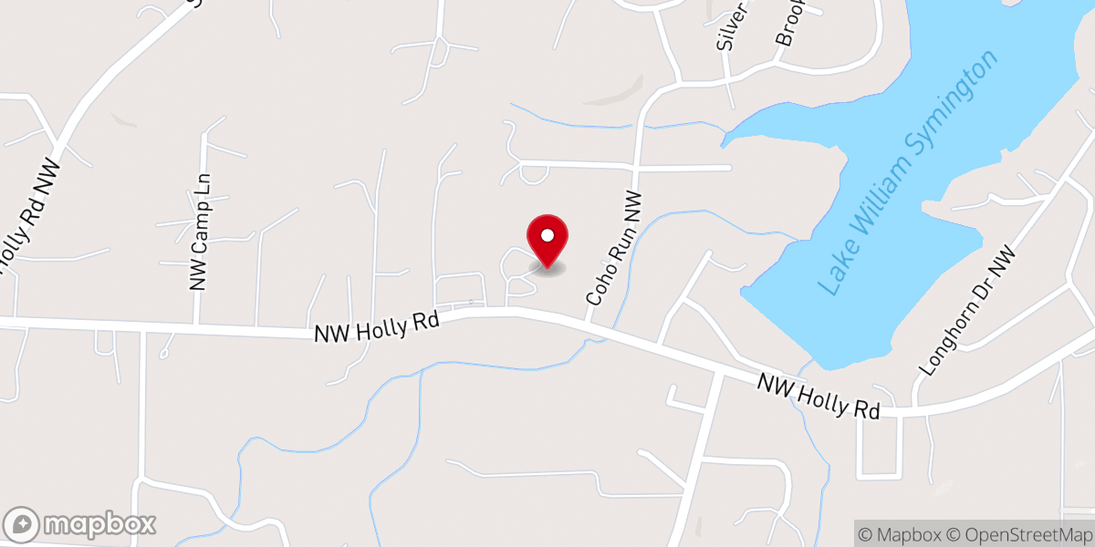 Map showing location of Christian Worship Center