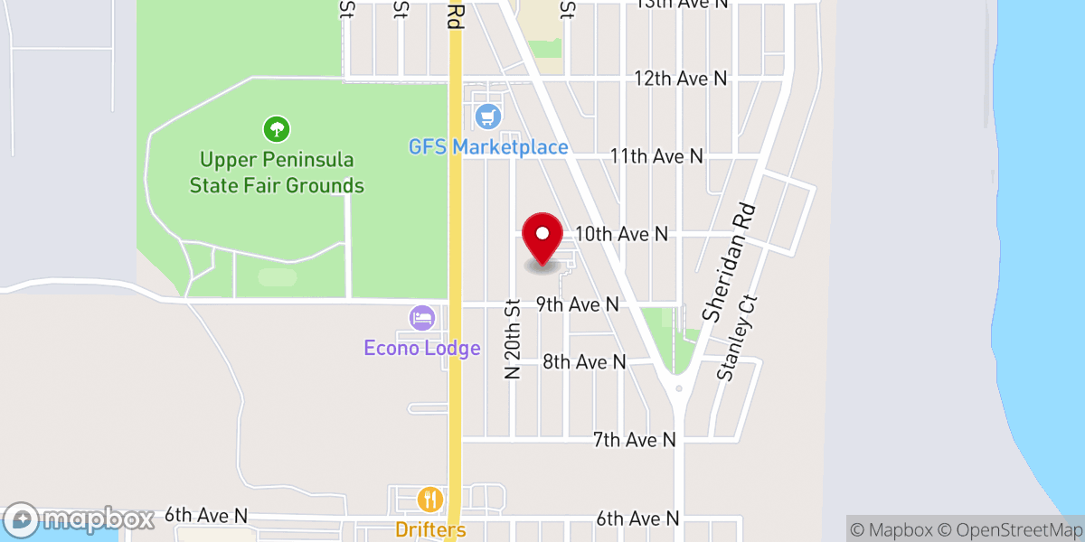 Map showing location of St. Thomas bingo