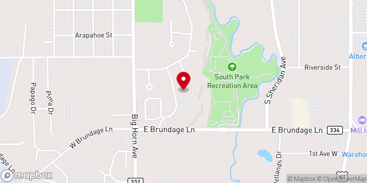 Map showing location of FamilySearch center