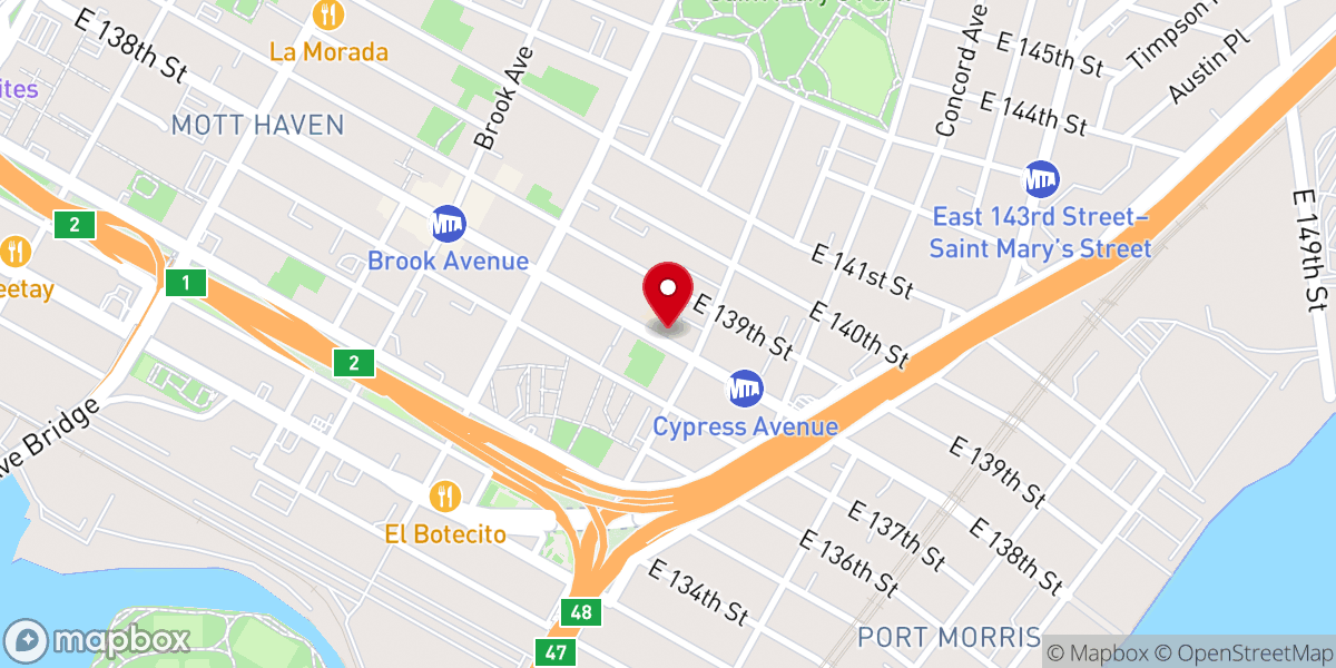 Map showing location of Barrier Free Apartments
