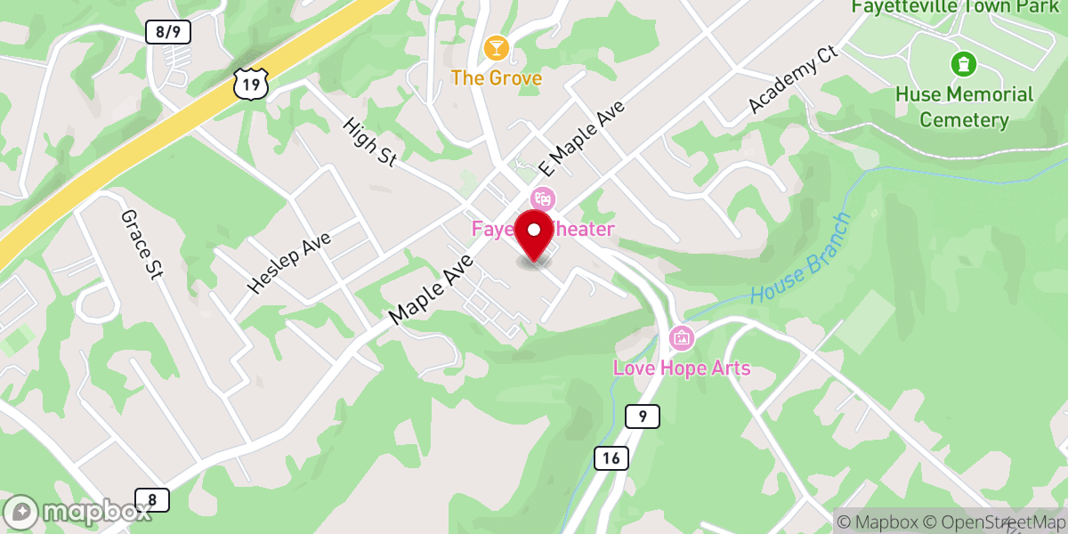Map showing location of First Church of God