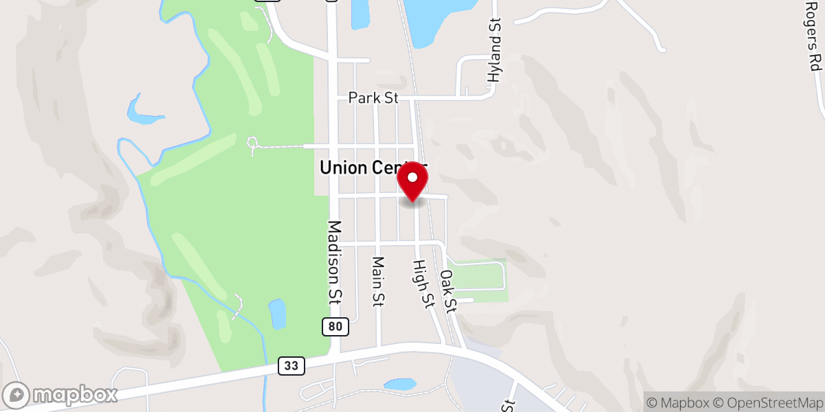 Map showing location of Village Hall