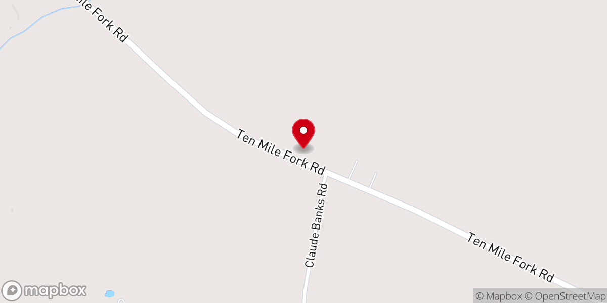 Map showing location of Oakey Grove Missionary Baptist