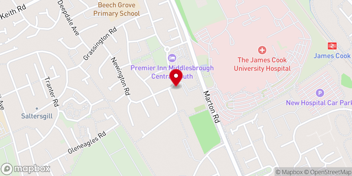Map showing location of St. Thomas More Catholic Church