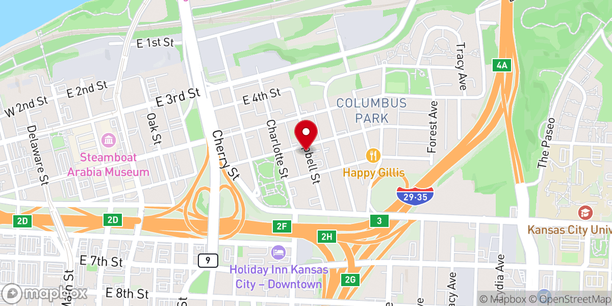 Map showing location of St. John Bosco Center