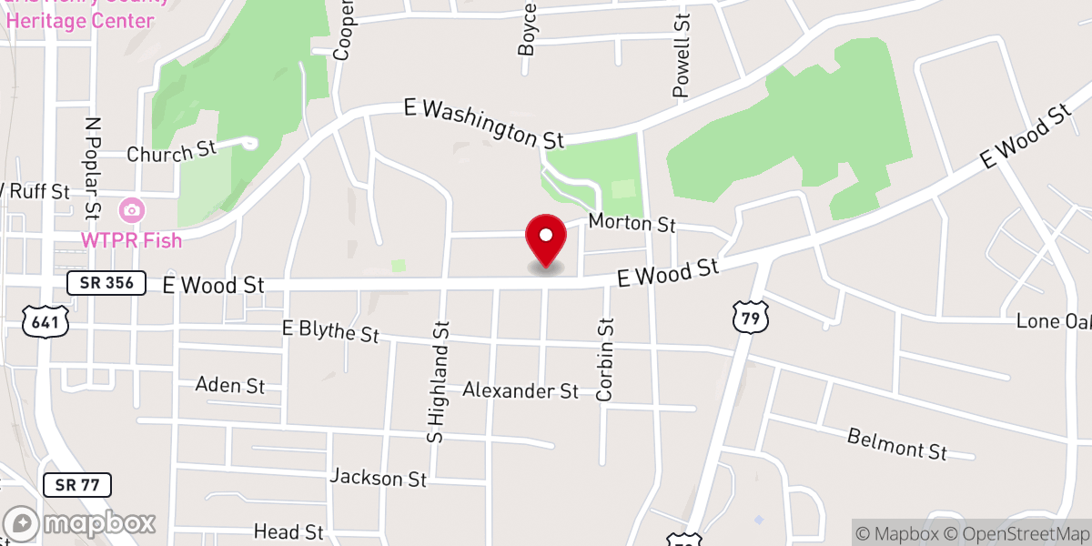 Map showing location of Eastwood Church of Christ