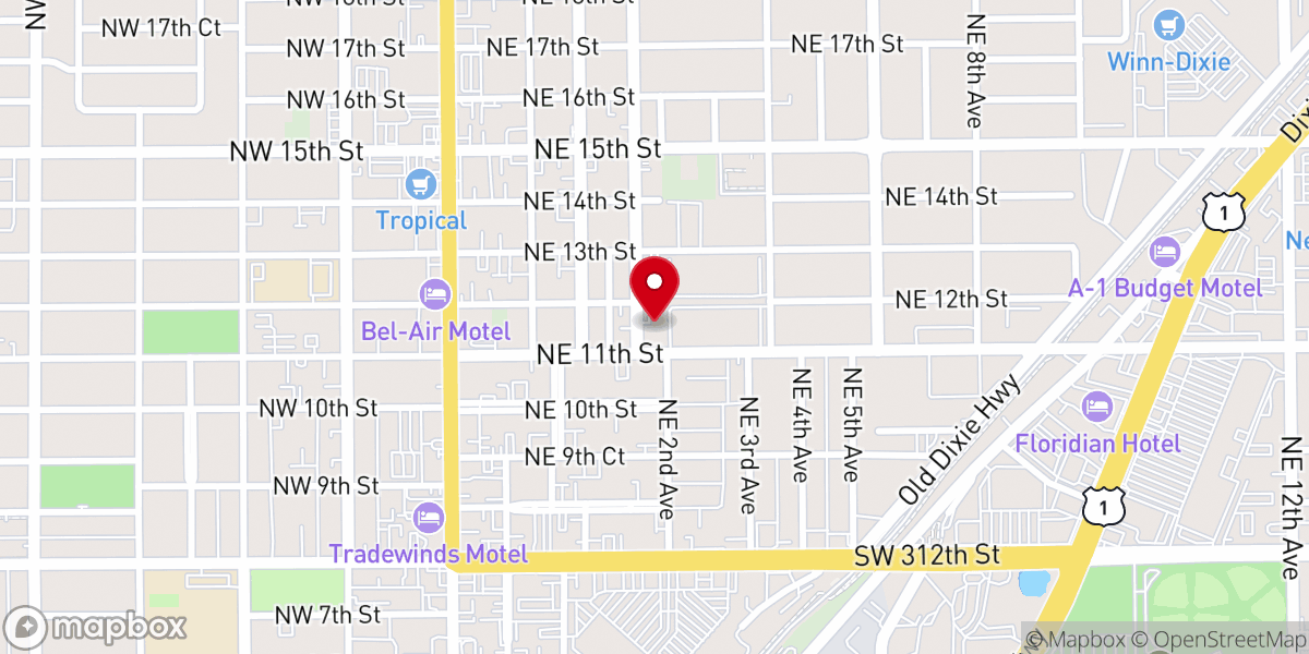 Map showing location of Homestead Seventh-Day Adventist Church