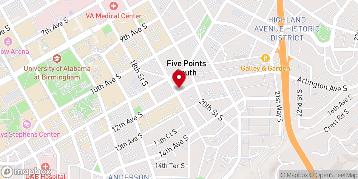 Map showing location of St. Mary’s-On-the-Highlands Episcopal Church