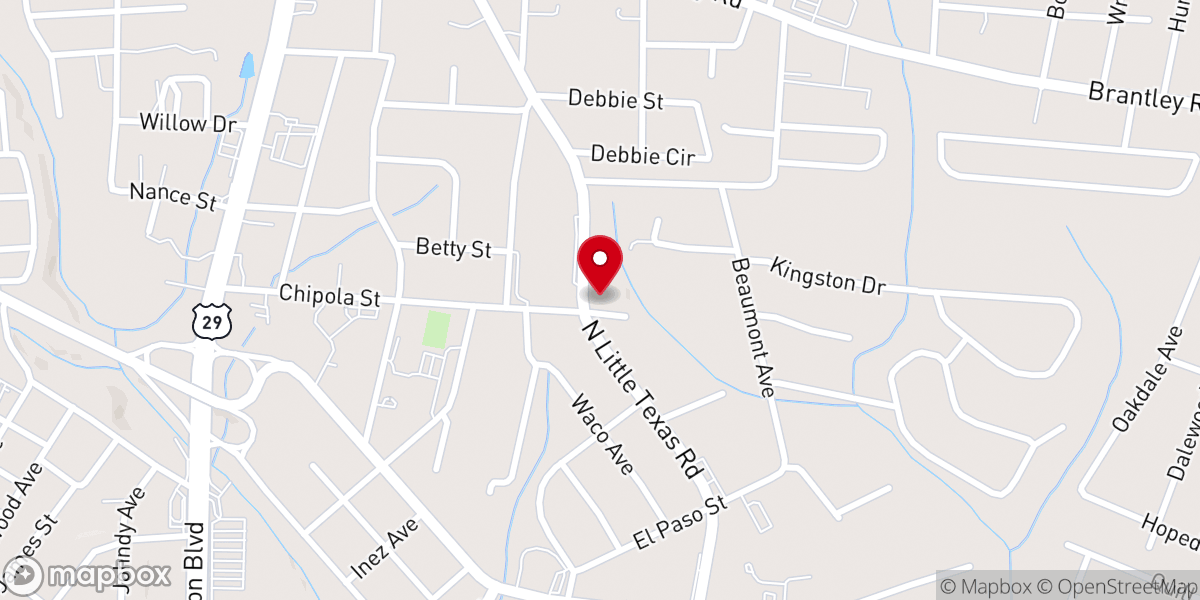 Map showing location of Church of God of Prophecy