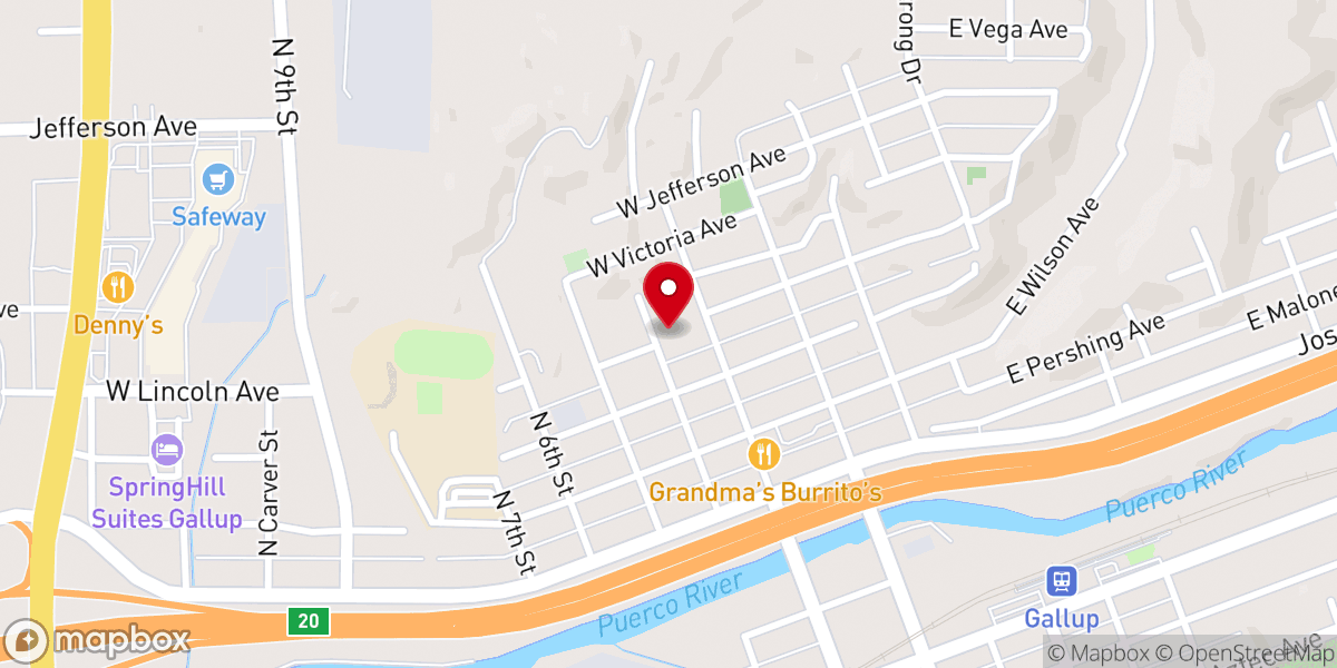 Map showing location of El Buen Pastor Baptist Church
