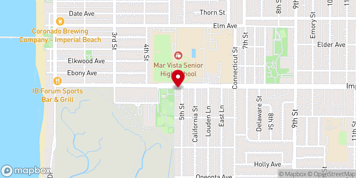 Map showing location of Imperial Beach Saint Marys by the Sea Episcopal Church