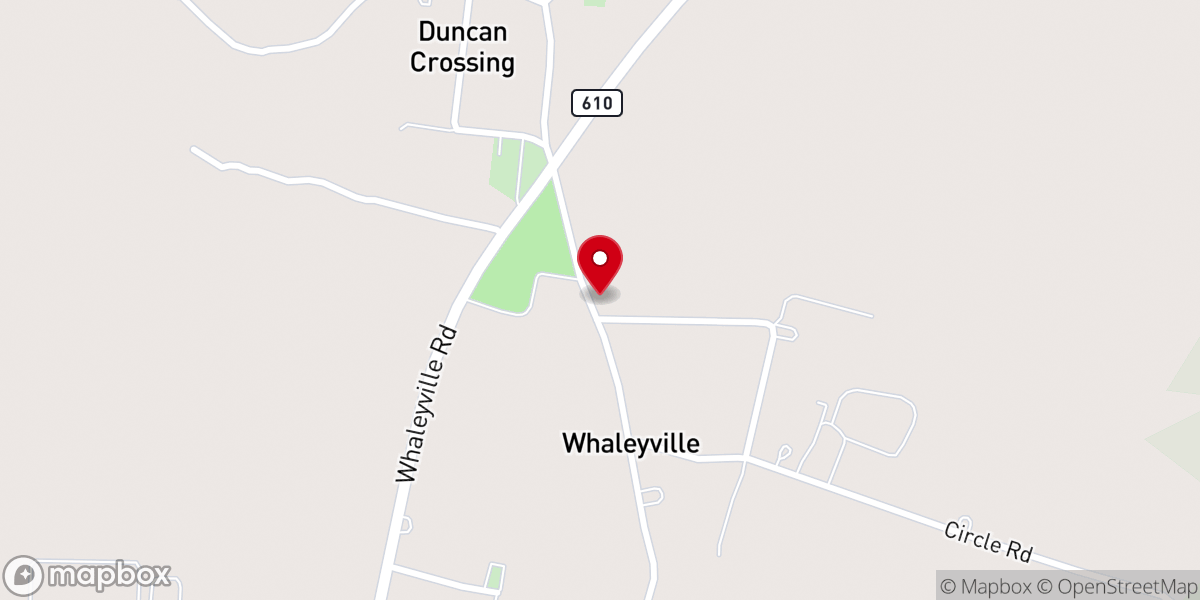 Map showing location of Whaleysville United Methodist