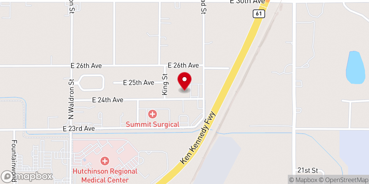 Map showing location of Crestview Bible Church