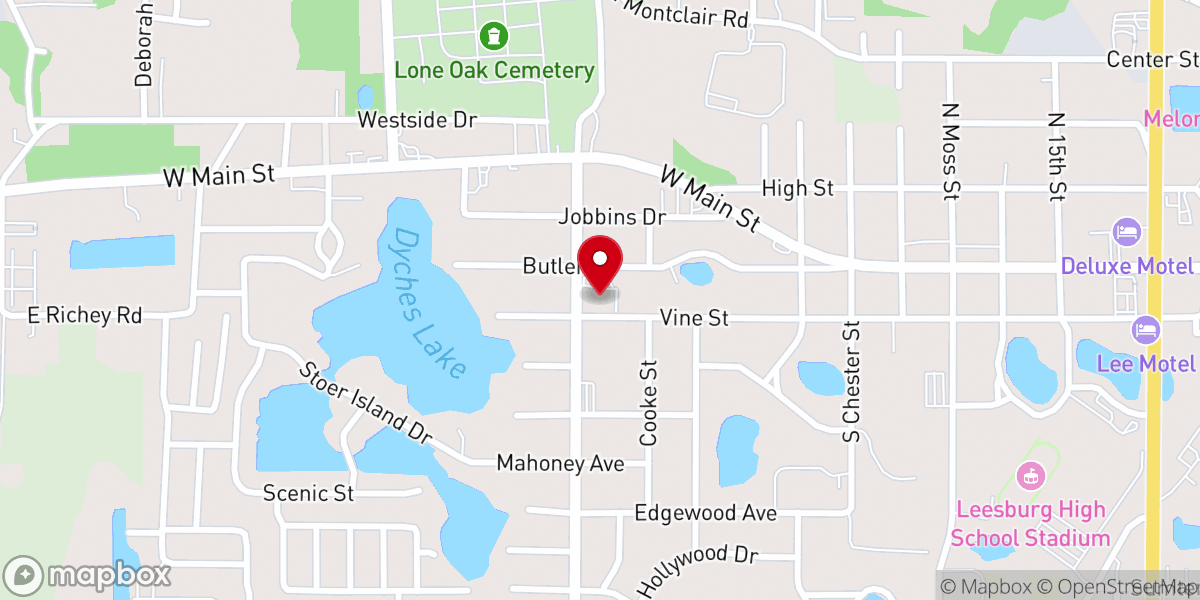 Map showing location of Gloria Dei Lutheran Church