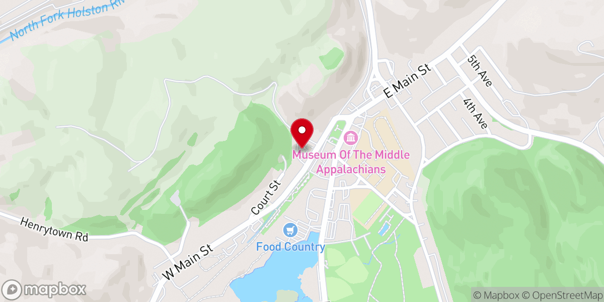Map showing location of Madam Russell Memorial United Methodist Church