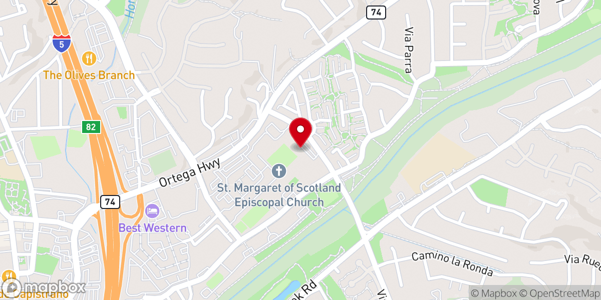 Map showing location of St. Margaret's Episcopal School