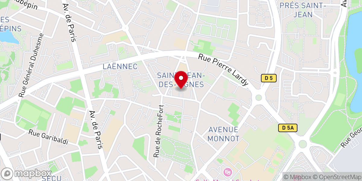 Map showing location of Eglise Saint Jean des vignes