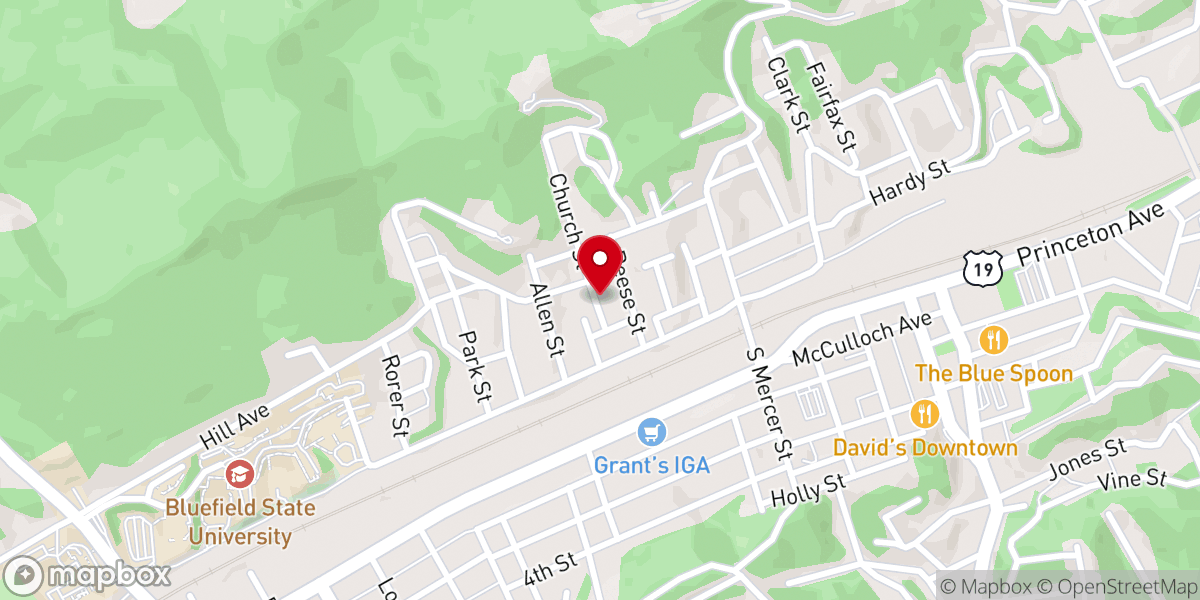 Map showing location of North Side United Holy Church