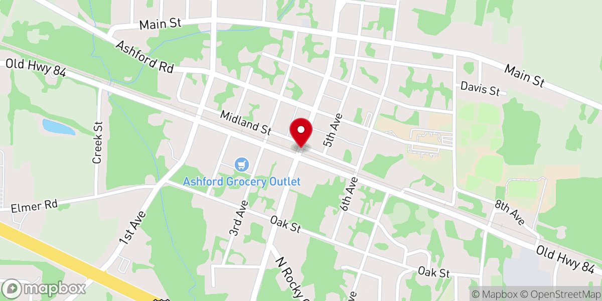 Map showing location of Ashford