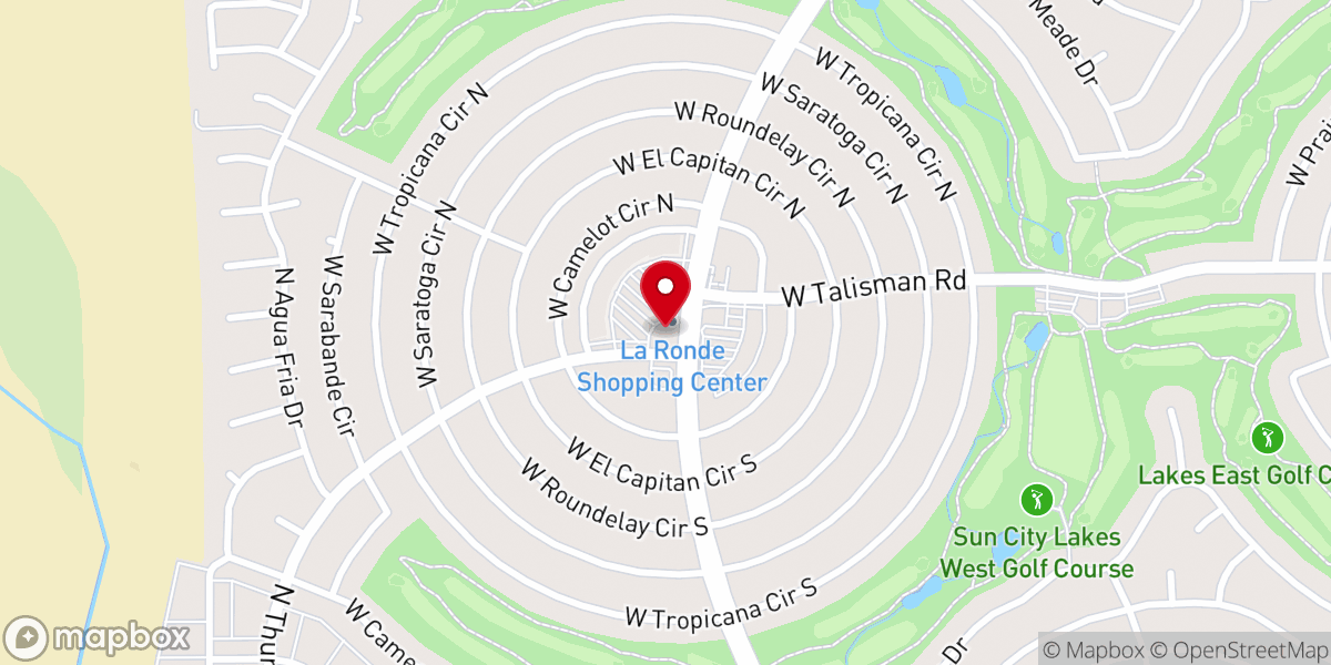 Map showing location of Sun City Church of the Nazarene