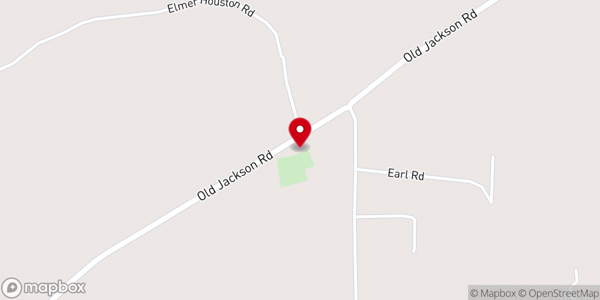 Map showing location of New Hope United Methodist Church