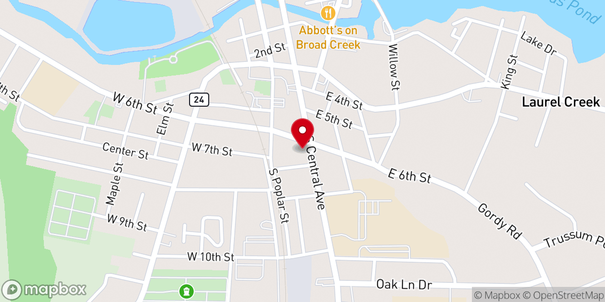 Map showing location of St Philips Episcopal Church
